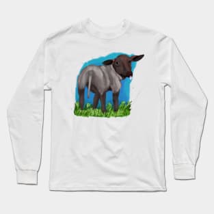 Cute, black lamb Long Sleeve T-Shirt